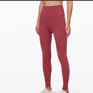 Lululemon lululemon Align™ High-Rise Pant 27” in Red Dust. Size 8.
